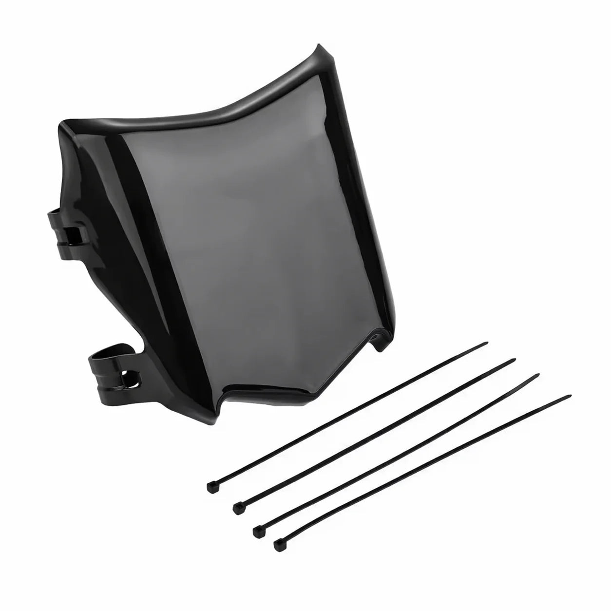 Glossy black motocuts plate